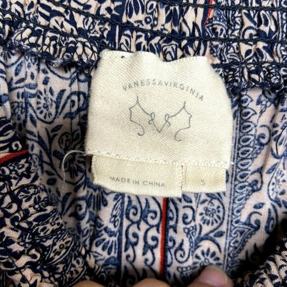 Anthropologie Vanessa Virginia Augusta Boho Blouse Size Small off the shoulder - Picture 9 of 11